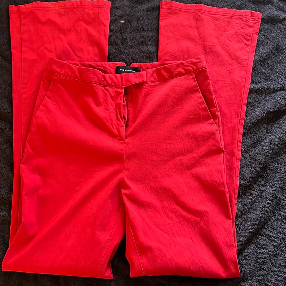 Red dress pants
